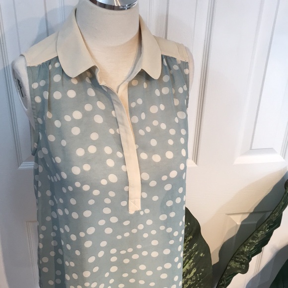 CHLOE K. Vintage polka dot sleeveless blouse - Picture 3 of 8